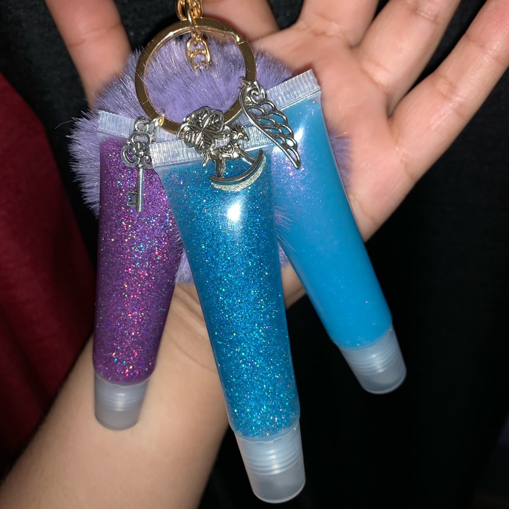 Lip gloss keychain